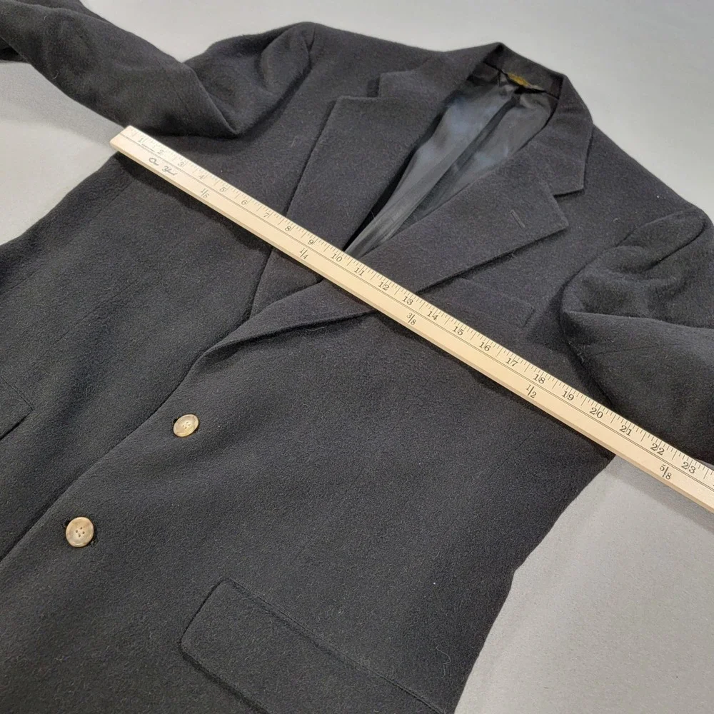 Turnbury Vintage Blazer 100% Camel Hair Black Two Button Sport Coat Men's 40L